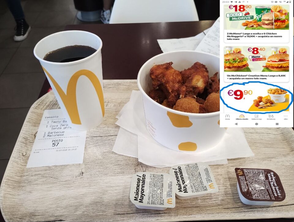 Сколько стоит поесть в McDonald’s в Италии? Часть 2 (Чек в конце)